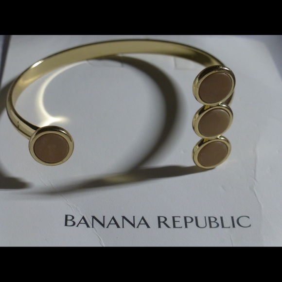 Banana republic bangle cuff gold cream brown - Picture 14 of 14